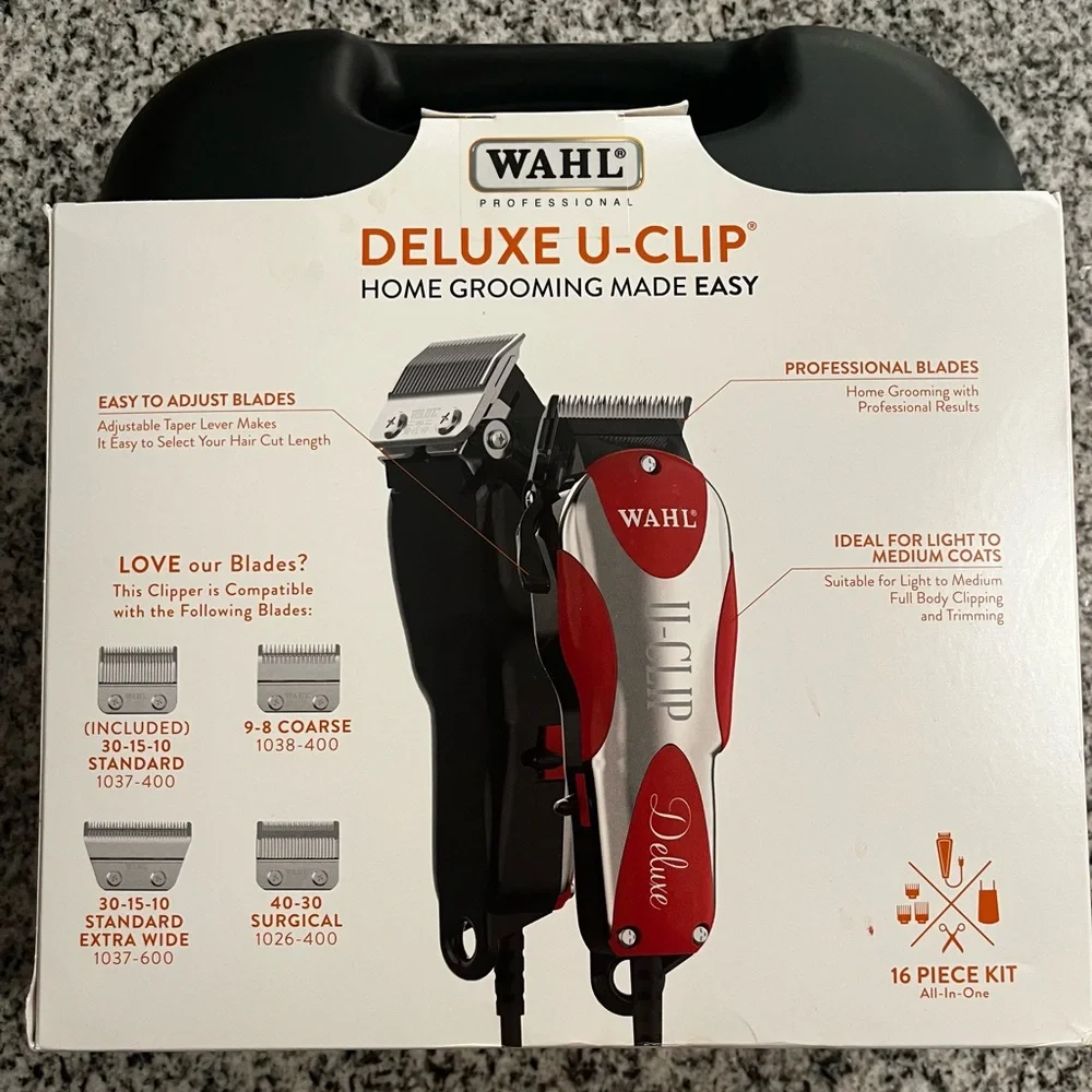 WAHL Professional Animal Deluxe U-Clip Pet, Dog, & Cat Clipper & Grooming Kit